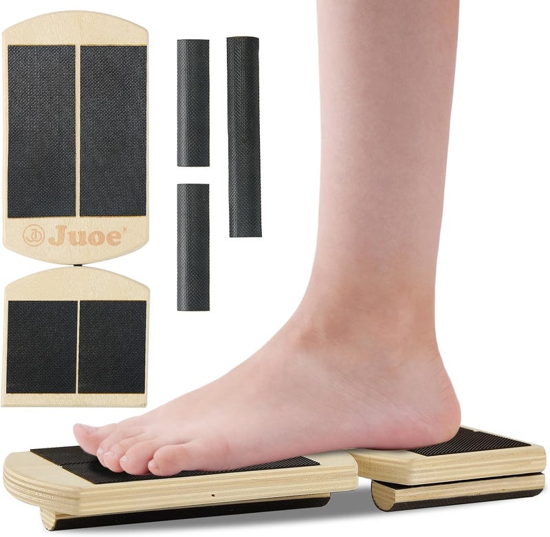 Juoe Balance Board Wobble Board for Adults and Kids - Anti-Slip 350LBS Balance Board for Physical Therapy,Balance Training,Posture Correction,Standing Desk Core Strength Wooden Balance Rocker Board - Image 1